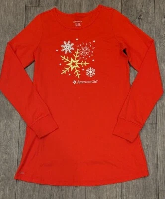 Vestido Pijama American Girl Acogedor Holiday Dreams Rojo Dorado Talla Pequeña 4/6 Navidad Foto 1 de 4