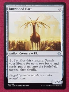 Magic The Gathering FOUNDATIONS BURNISHED HART artifact card MTG - Picture 1 of 2