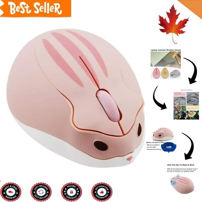 Adorable Compact Wireless Mouse - Portable Optical Pink - 1200DPI USB Cordless - Image 1 of 4