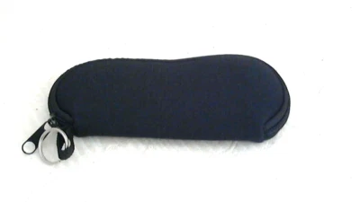 Estuche de neopreno negro para gafas 7" x 3,25" cremalleras lavado seco NUEVO Foto 1 de 3