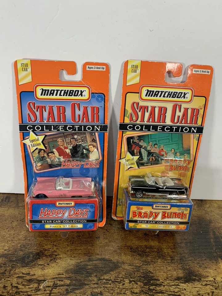 Vintage Matchbox Star Car Collection Brady Bunch 55 Chevy Convertible Black