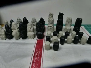 Plaster of Paris Stone / Black Medieval Style Various Chess Pieces Replacements  - Picture 1 of 19