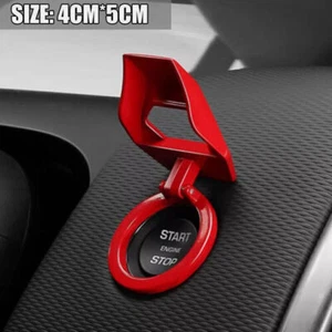 1x Rojo Aluminio Motor Start-Stop Botón Borde Tapa Cubierta Estuche Accesorios Coche - Imagen 1 de 14