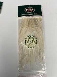 Older Metz Umpqua Grade2 Saddle Hackle Cream - Picture 1 of 3