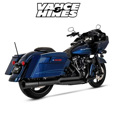 Vance & Hines Pro Pipe Matte Black Exhaust Kit For 10-16 Harley Davidson Touring Foto 1 de 4