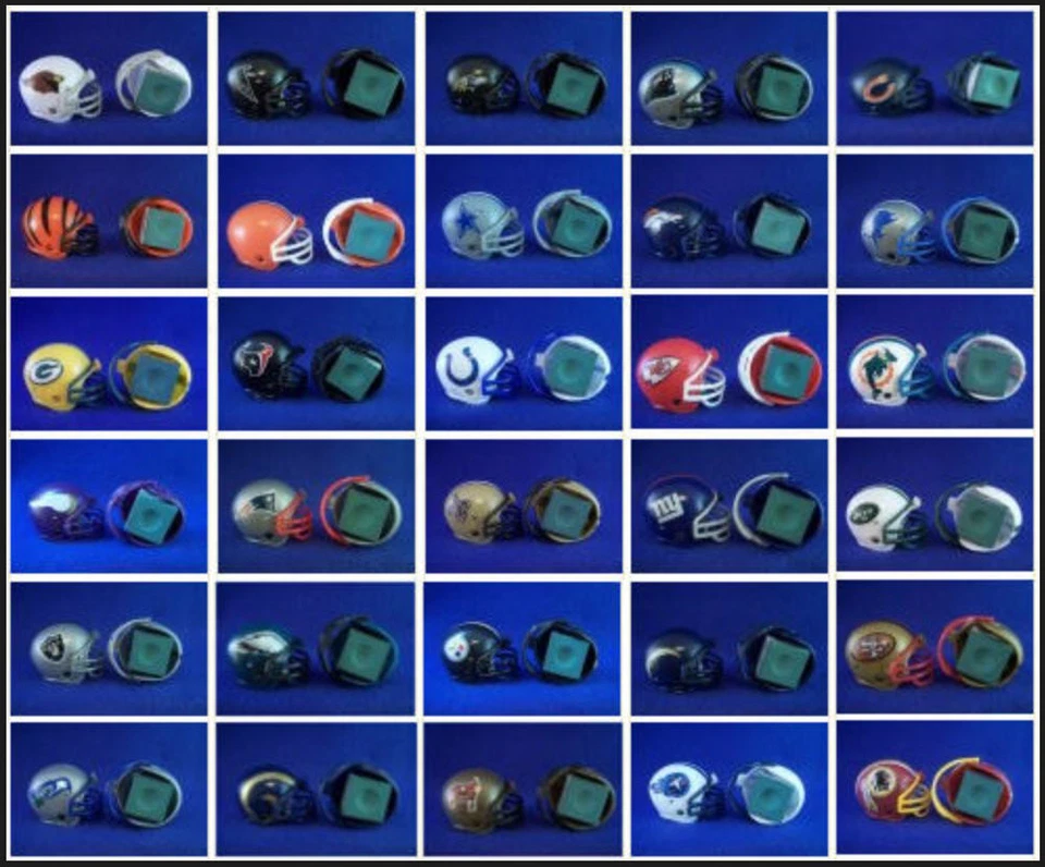 BILLIARDS POOL CHALK HOLDER IN MINI NFL GUMBALL FOOTBALL HELMET - YOU PICK TEAM - Image 1 of 1