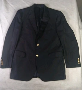 Jos A Bank Signature Collection Blazer Herren 41R Navy Goldknöpfe 100% Wolle - Bild 1 von 23