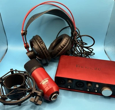 Focusrite Solo Studio USB Audio and Scarlett CM25 Microphone UNTESTED AS IS See - Image 1 of 4