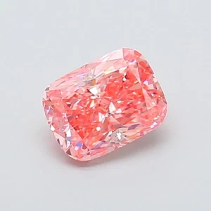3.00 Ct Cushion Fancy Vivid Pink Lab Diamond IGI Certified VS1 Women’s Ring Gift - Picture 1 of 13