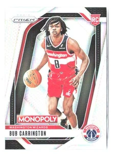 Panini Prizm Monopoly Silver Prizm #87 Bub Carrington 2024-25 - Rookie RC - Imagen 1 de 2