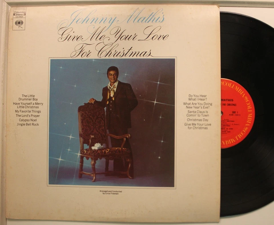 Johnny Mathis Lp Give Me Your Love For Christmas On Columbia - Vg / Vg - Image 1 of 1