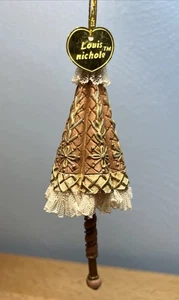 Kurt Adler Louis Nichole Folded Umbrella Christmas Ornament Resin Cream Color - Picture 1 of 7