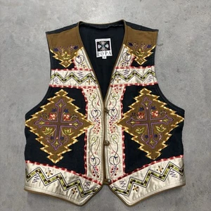 Vintage Hairston and Roberson Ropa Vest Western Multicolor Medium Boho - Picture 1 of 5