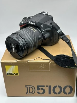 Nikon D5100 16.2MP 18-70mm Lens DLSR Camera Tested Works With Box Manual Charger - Image 1 of 4