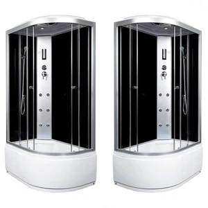 Duschkabine Jukon Dusch-Badewanne Duschtempel Eckwanne Kombidusche Fertigdusche - Bild 1 von 7