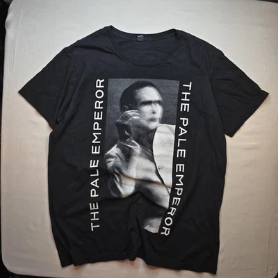 Marilyn Manson The Pale Emperor Shirt Mens XL Black Band Tour 2015 Rock Graphic - Image 1 of 4
