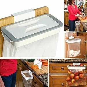 New Removable Attach-A-Trash Hanging Bag Holder Home Kitchen Rubbish Waste Bin - Picture 1 of 10