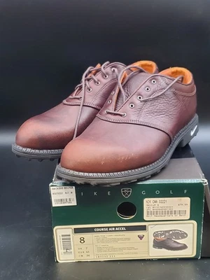 NUEVO Zapatos de Golf Nike Course Air Accel para Hombres Talla 8 Marrón Gore-Tex 183232-221 Foto 1 de 4