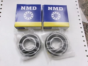2 NMD 6205-2RSNR SEALED BEARINGS WITH SNAP RINGS 25X52X15 mm BAB256 - Picture 1 of 1