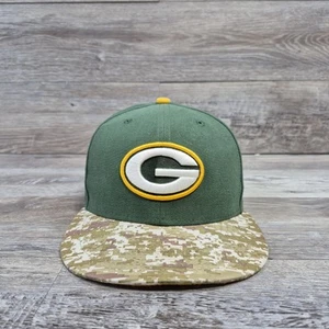 Green Bay Packers NFL New Era 59fifty Hat Cap Fitted Size 7 1/2 Military - Picture 1 of 9