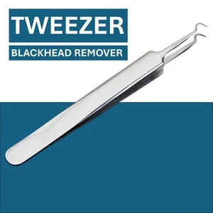 Pro Blackhead Remover Tool Curved Clip Acne Comedone Extractor Stainless Steel - Picture 1 of 18