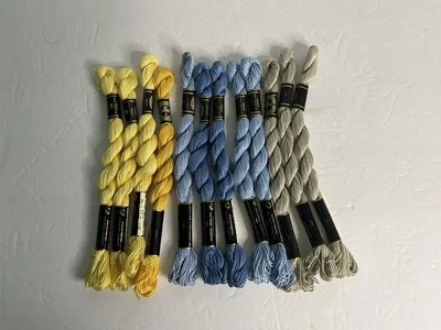 12 Skeins DMC -5 Cotton Perle  Mixed Colors - Image 1 of 4
