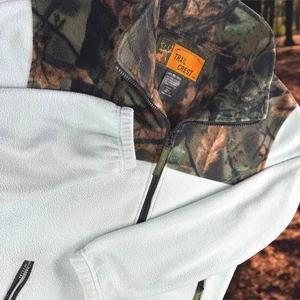 Trail Crest Camo Jacket Men S Fleece Highland Timber Full Zip Hunting Ski Hiking - Picture 1 of 8