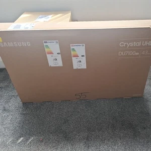 SAMSUNG DU7100 43 inch Smart 4K Ultra HD HDR LED TV - Brand New - Picture 1 of 2