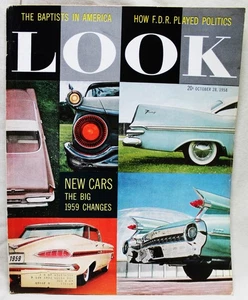 LOOK MAGAZINE 28 OCTOBER 1958 NEW CARS THE BIG 1959 CHANGES - VINTAGE - Picture 1 of 10