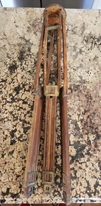 Antique Crown Tripod No. 1 Wood & Brass Folmer Graflex Corp Crown Rochester NY - Picture 1 of 5