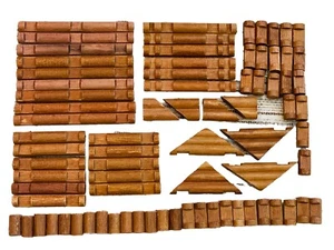 78 Lincoln Stämme verwittertes Holz verblasst braune Farbe runde Holzteile - Bild 1 von 8