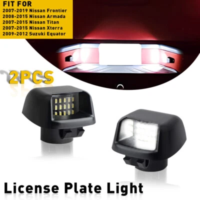 Lámpara de luz de matrícula LED de 18 piezas para Nissan Navara D40 Frontier 2006-2019 EE. UU. 2 piezas Foto 1 de 4