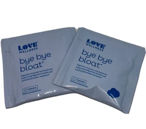 Love Wellness BYE BYE BLOAT Digestive Enzymes 2pks 2 Capsules Each NEW - Picture 1 of 1