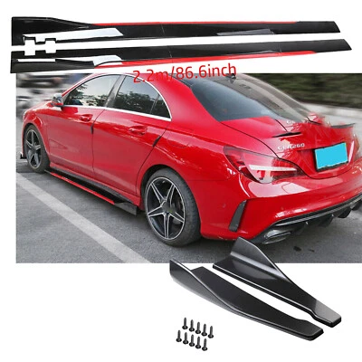 Gloss Black Red Side Skirt Rear Bumper Chin Lip Spats Body For Mercedes-Benz C30 — 第 1/4 张图片