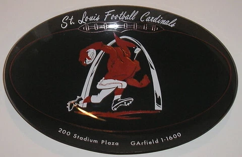 1960's NFL St Louis Cardinals Glass Candy Dish Ashtray C10 Cover