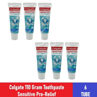 6 TUBE Colgate 110 Gram Toothpaste Sensitive Pro-Relief Whitening Instant Relief - Image 1 of 4