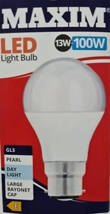 6 X Maxim 13W = 100W LED Bulb BC/B22 Daylight White - Picture 1 of 2
