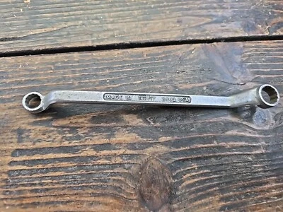 Vintage Tru Fit 3/8" & 7/16" Double Box End Wrench Offset Steel 3001 USA - Image 1 of 3