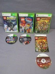 Lote de Videojuegos XBox 360 Lego BATMAN 3 INDIANA JONES PELÍCULA - Imagen 1 de 3