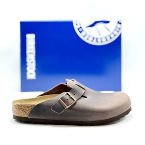*NEW* Unisex BIRKENSTOCK Boston Oiled Leathe Sandal Slipper HABANA (0860131) 👍 - Picture 1 of 6