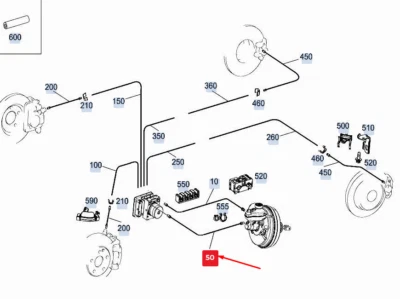 NEW MERCEDES-BENZ GLE W167 BRAKE LINE A1674207000 NO IMPORT DUTIES TO 🇺🇸 - Image 1 of 4