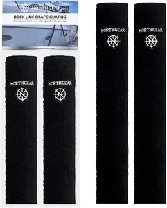 Dock Line Chafe Guards 24” 2 Pack UV Resistant Removable Boat Protection - Picture 1 of 9