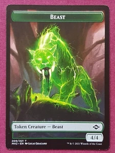 Magic The Gathering MODERN HORIZONS 2 MH2 BEAST token card MTG - Imagen 1 de 2