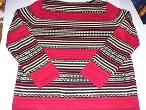 Ralph Lauren LRL Red Knit Boatneck Women's Small Nautical Sweater - Picture 1 of 3