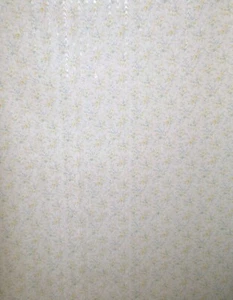 Vintage Tiny Blue & Yellow Satin Floral on Off White Moiré by Kingfisher 81215 - Picture 1 of 16