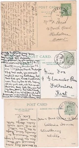1906/12 3 DIFF BRENTWOOD ESSEX SKELETON POSTMARKS ON PPCs 2 LOCAL 1 BIRMINGHAM - Picture 1 of 2