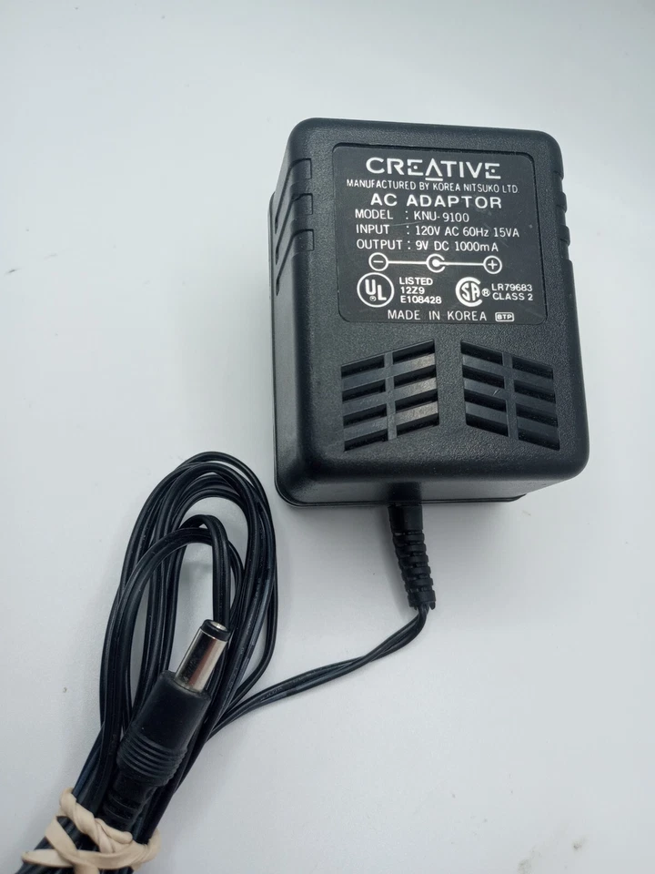 #N) Creative AC Adapter KNU-9100 (9v 1000ma)  - Image 1 of 1