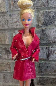 1969-1970 Leather Weather (For Julia) #1751 Red Vinyl Coat/Jacket With Buttons  - Picture 1 of 10