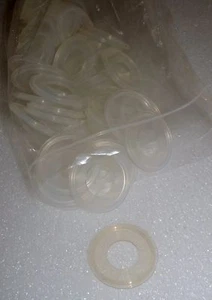 LOTE DE 50 JUNTAS SANITARIAS NUEVAS ABRAZADERA ESTÁNDAR NEWMAN 2" OD 0.95" ID TRANSPARENTE - Imagen 1 de 4