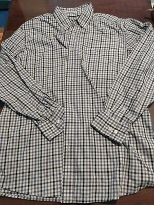 Camisa de vestir para hombre Covington de fácil cuidado XL púrpura negra con botones mangas largas  Foto 1 de 4